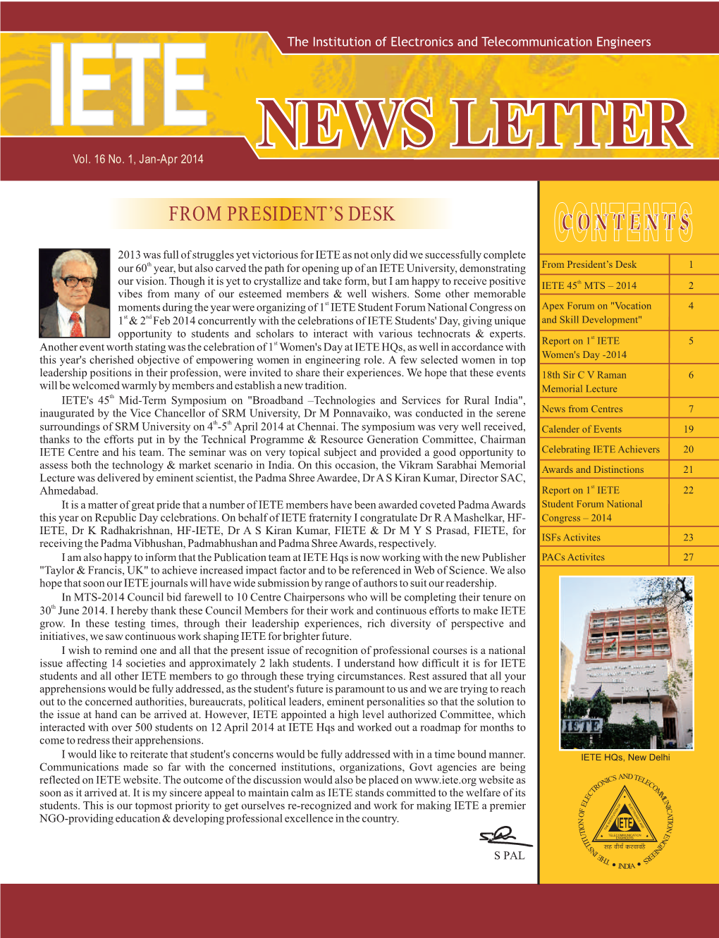 News Letter Jan-Apr 2014 Change.Cdr