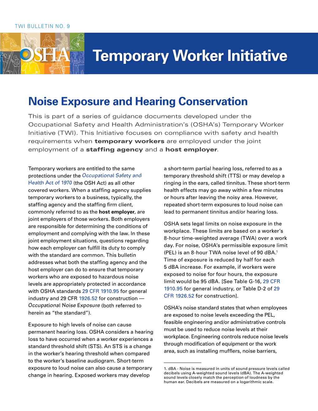 Noise Exposure and Hearing Conservation