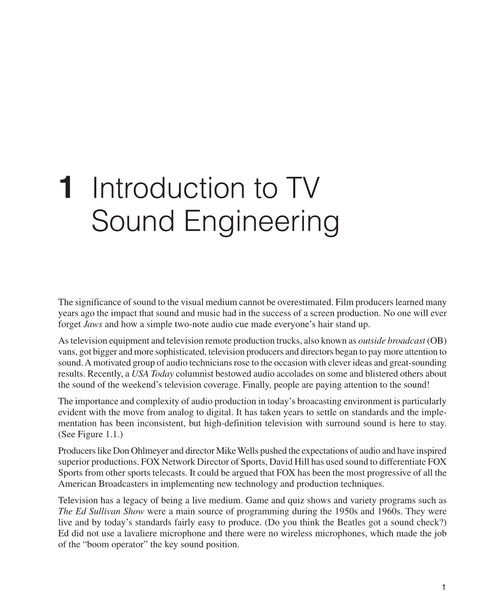 A Practical Guide to Television Sound Engineering