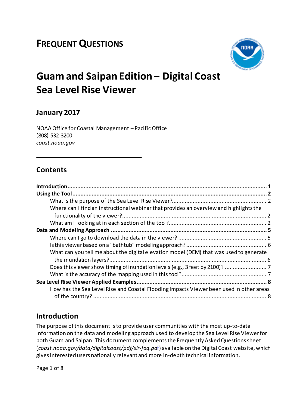 FAQ: Guam and Saipan Edition ‒ Digital Coast Sea Level Rise and Coastal Flooding Impacts Viewer