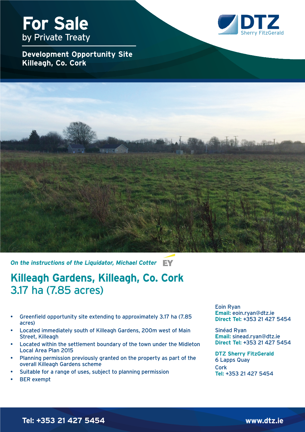 Development Opportunity Site Killeagh, Co. Cork for Sale