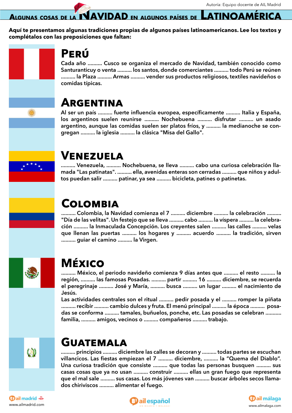 Perú Argentina Venezuela Colombia México Guatemala