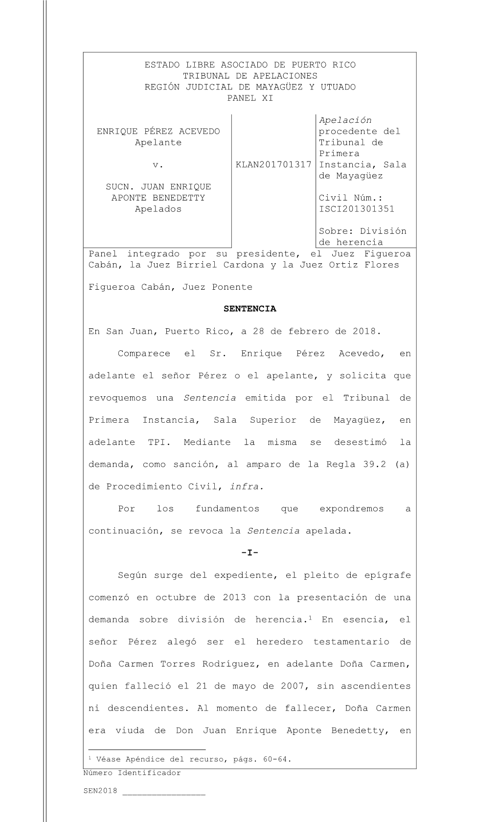 Estado Libre Asociado De Puerto Rico Tribunal De Apelaciones Región Judicial De Mayagüez Y Utuado Panel Xi