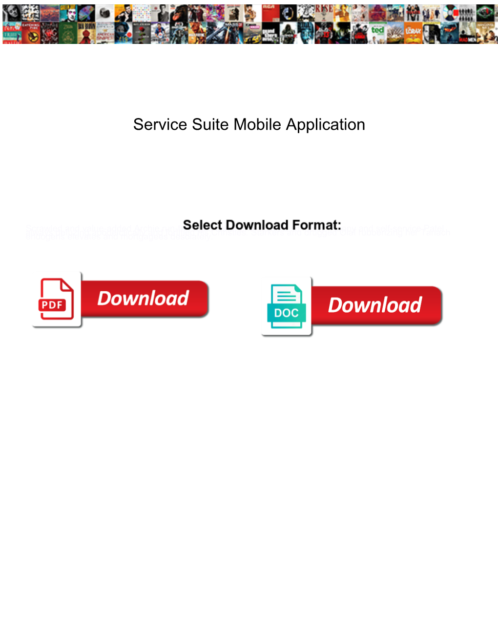 Service Suite Mobile Application