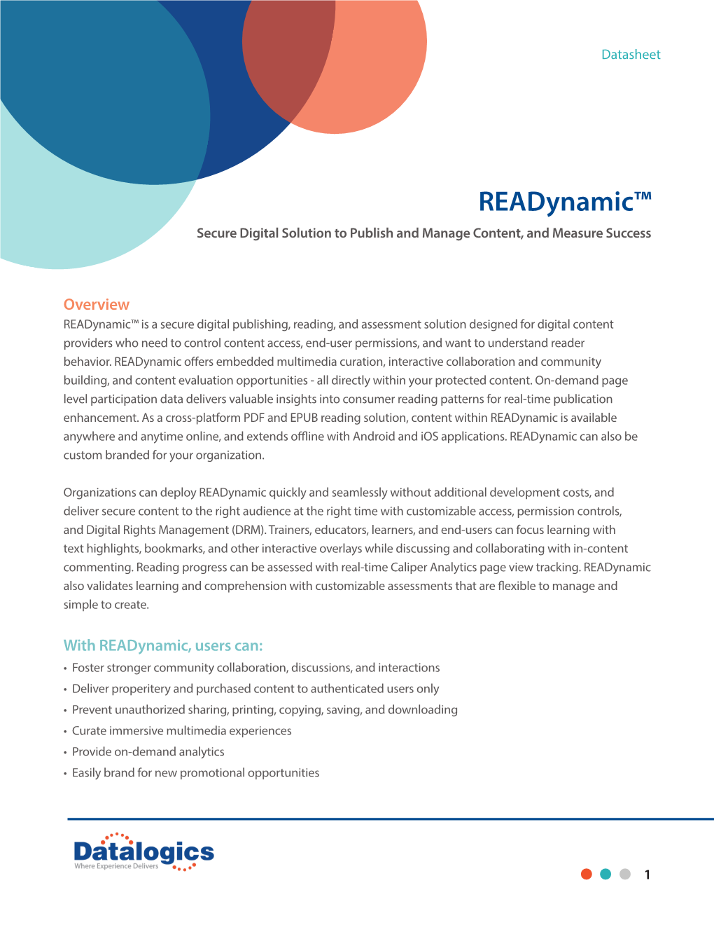Readynamic™ Secure Digital Solution to Publish and Manage Content, and Measure Success