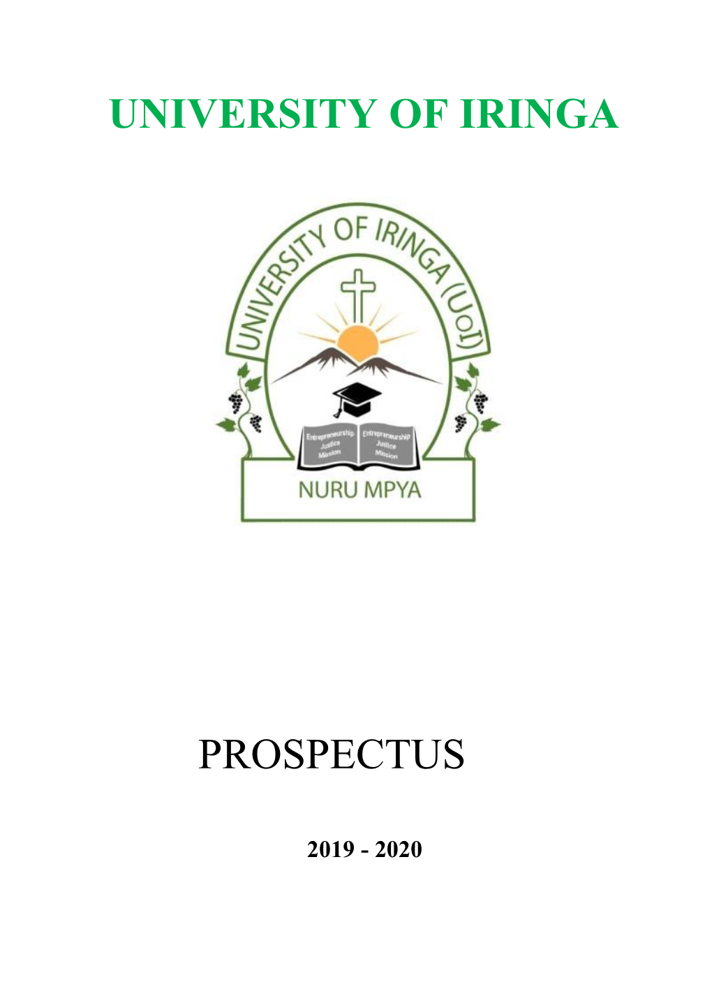 Prospectus for 2019-2020
