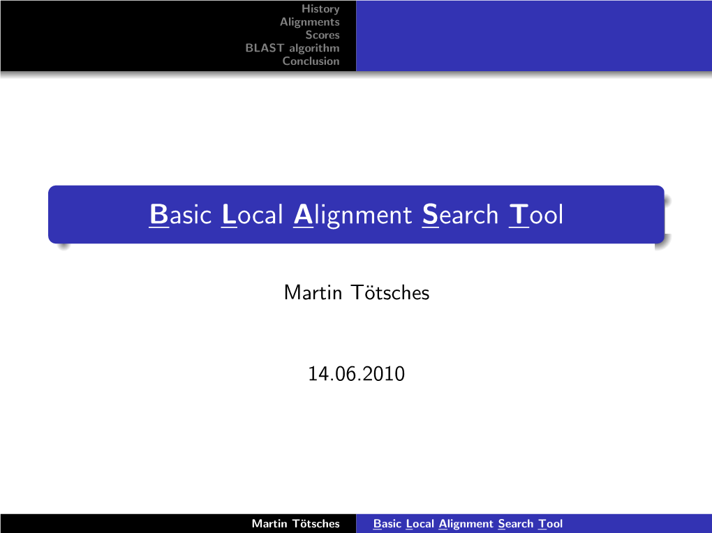 Basic Local Alignment Search Tool