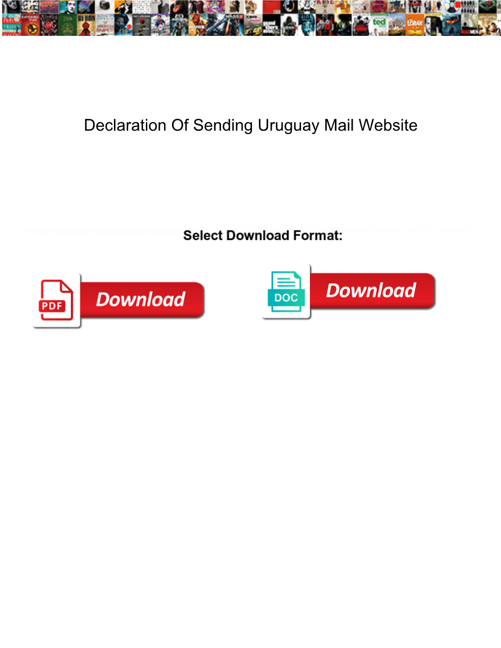 Declaration of Sending Uruguay Mail Website