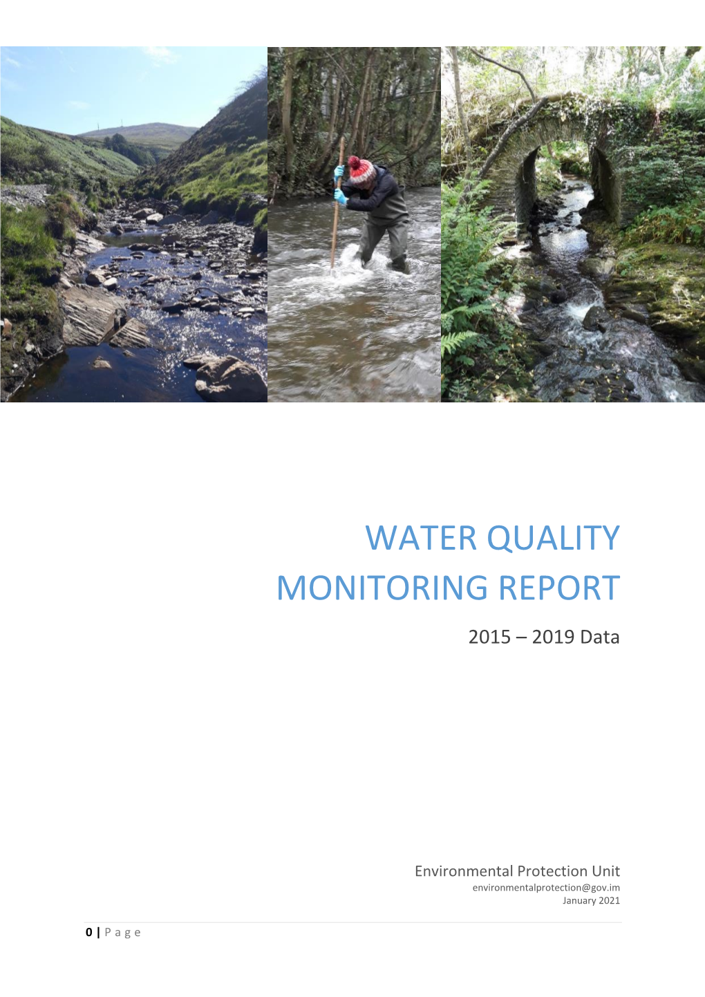 WATER QUALITY MONITORING REPORT 2015 – 2019 Data