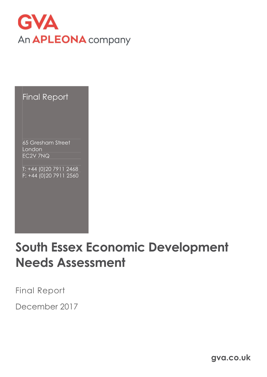 South Essex Economic Development Needs Assessment 2017