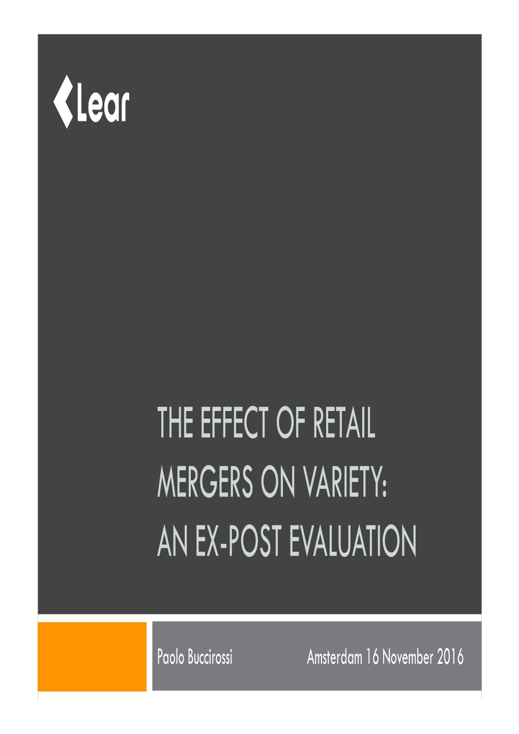 The Effect of Retail Mergers on Variety: an Ex-Post Evaluation