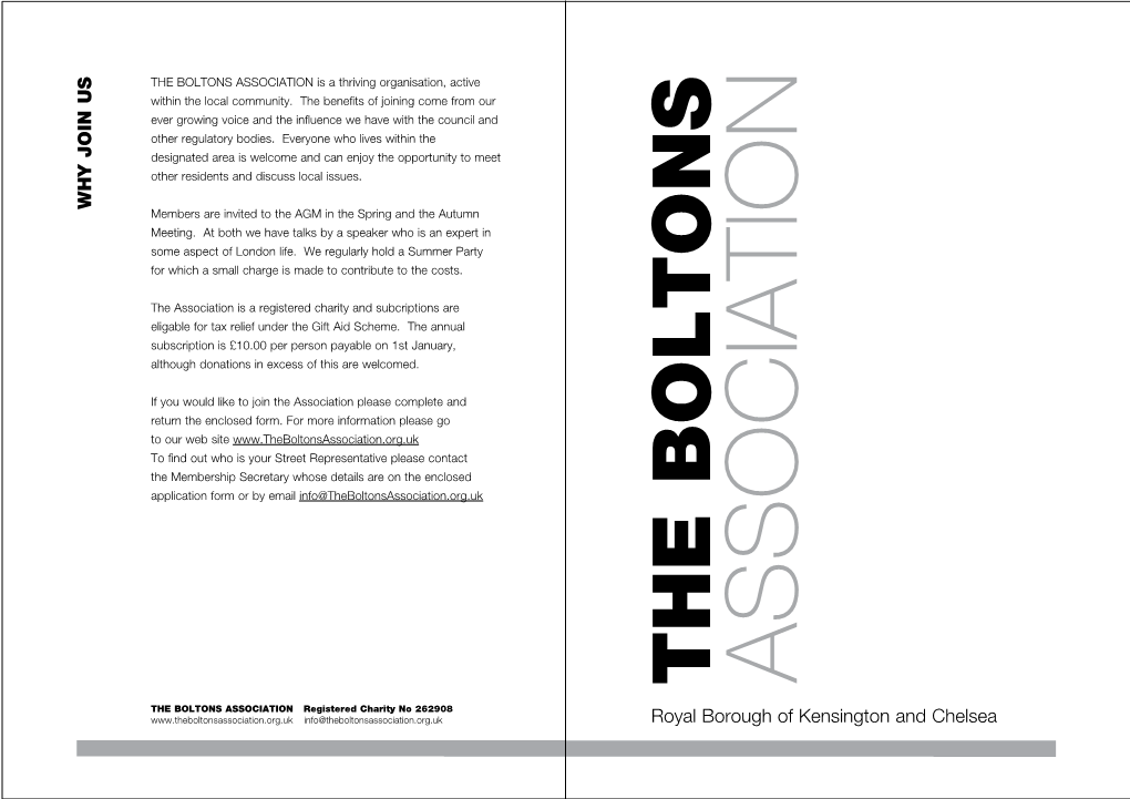 The Boltons Association Brochure.Pdf