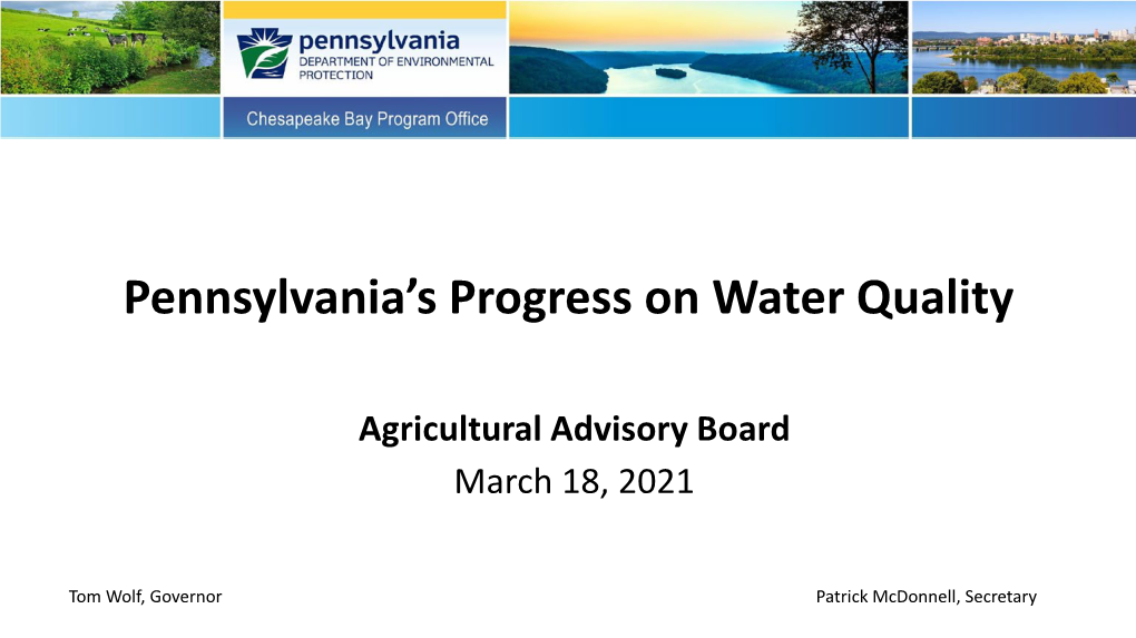 Pennsylvania's Progress on Water Quality