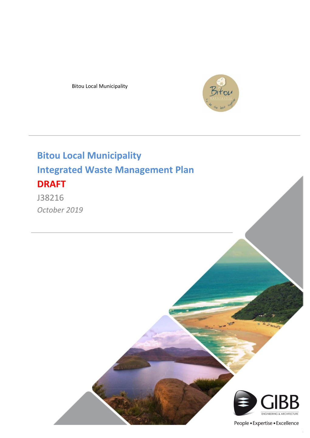 Bitou Local Municipality Integrated Waste Management Plan DRAFT J38216 October 2019