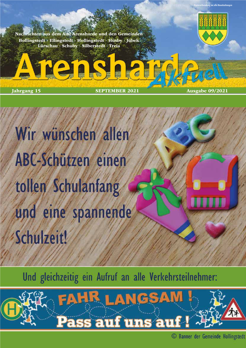 Jahrgang 15 SEPTEMBER 2021 Ausgabe 09/2021 2 Amt Arensharde