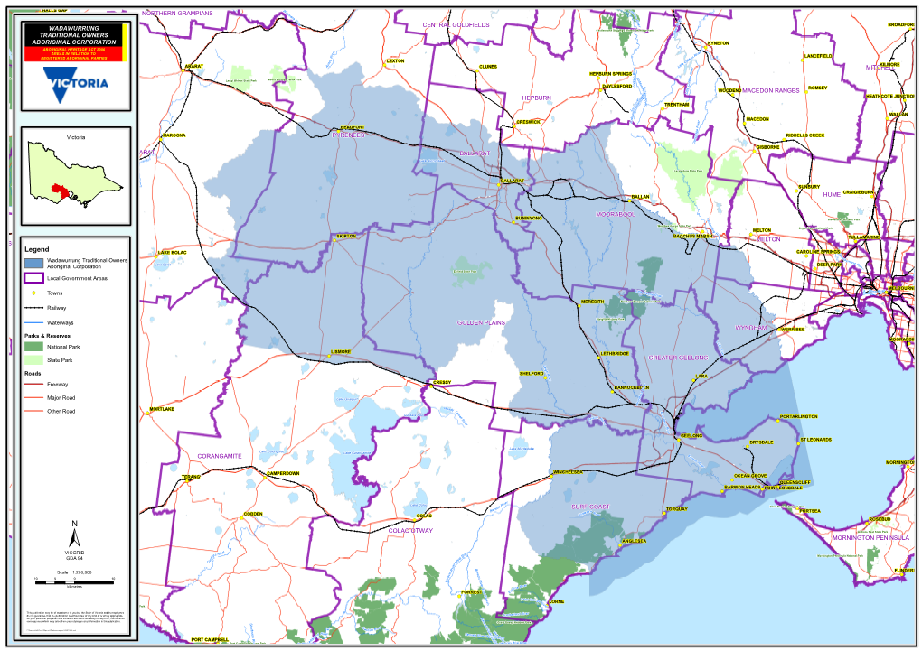 Boundaries of the Wadawurrung Traditional Owners Aboriginal