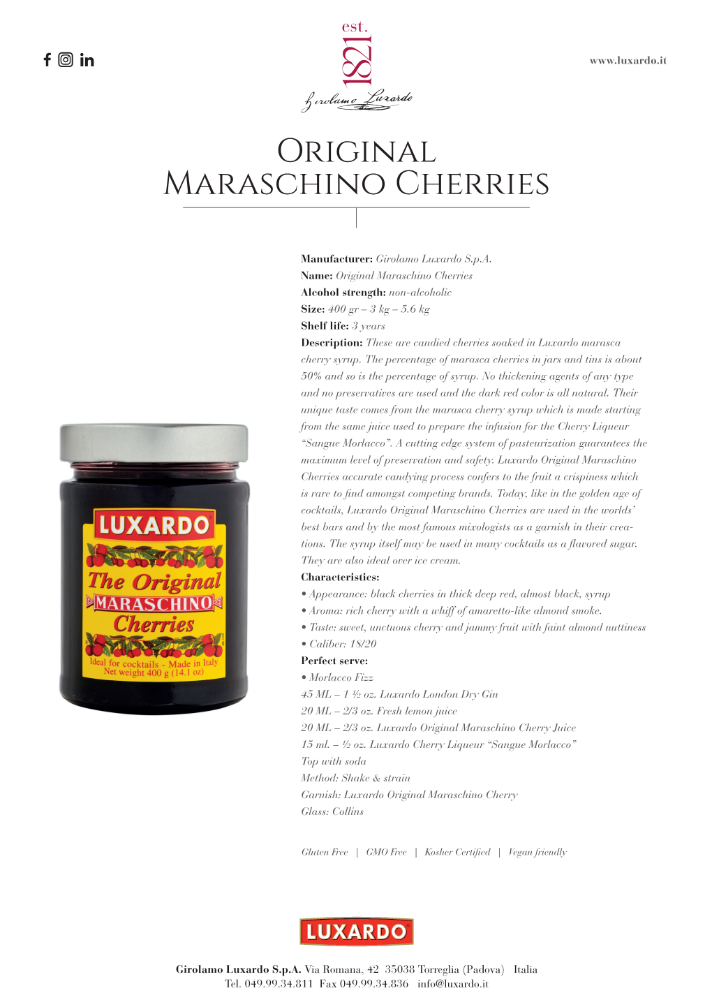 Original Maraschino Cherries