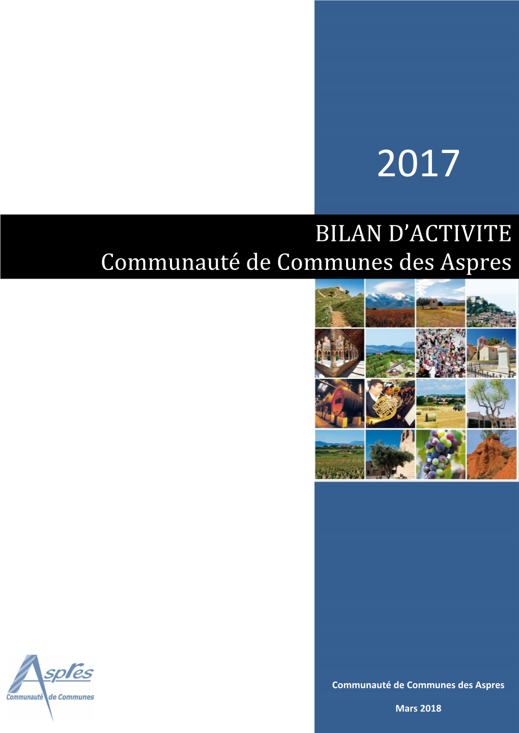 BILAN D'activite Communauté De Communes Des Aspres