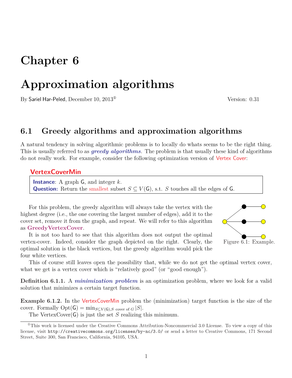 Chapter 6 Approximation Algorithms