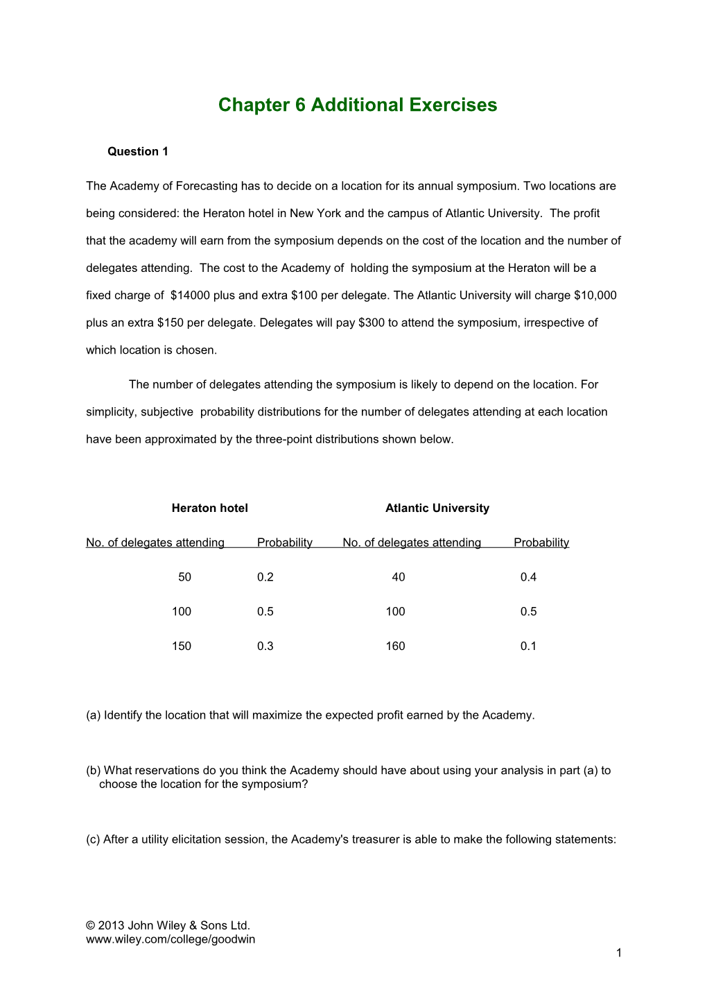 Chapter 6 Additional Exercises