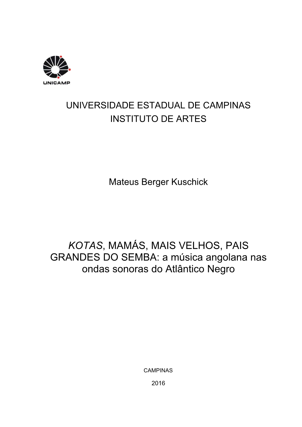 A Música Angolana Nas Ondas Sonoras Do Atlântico Negro