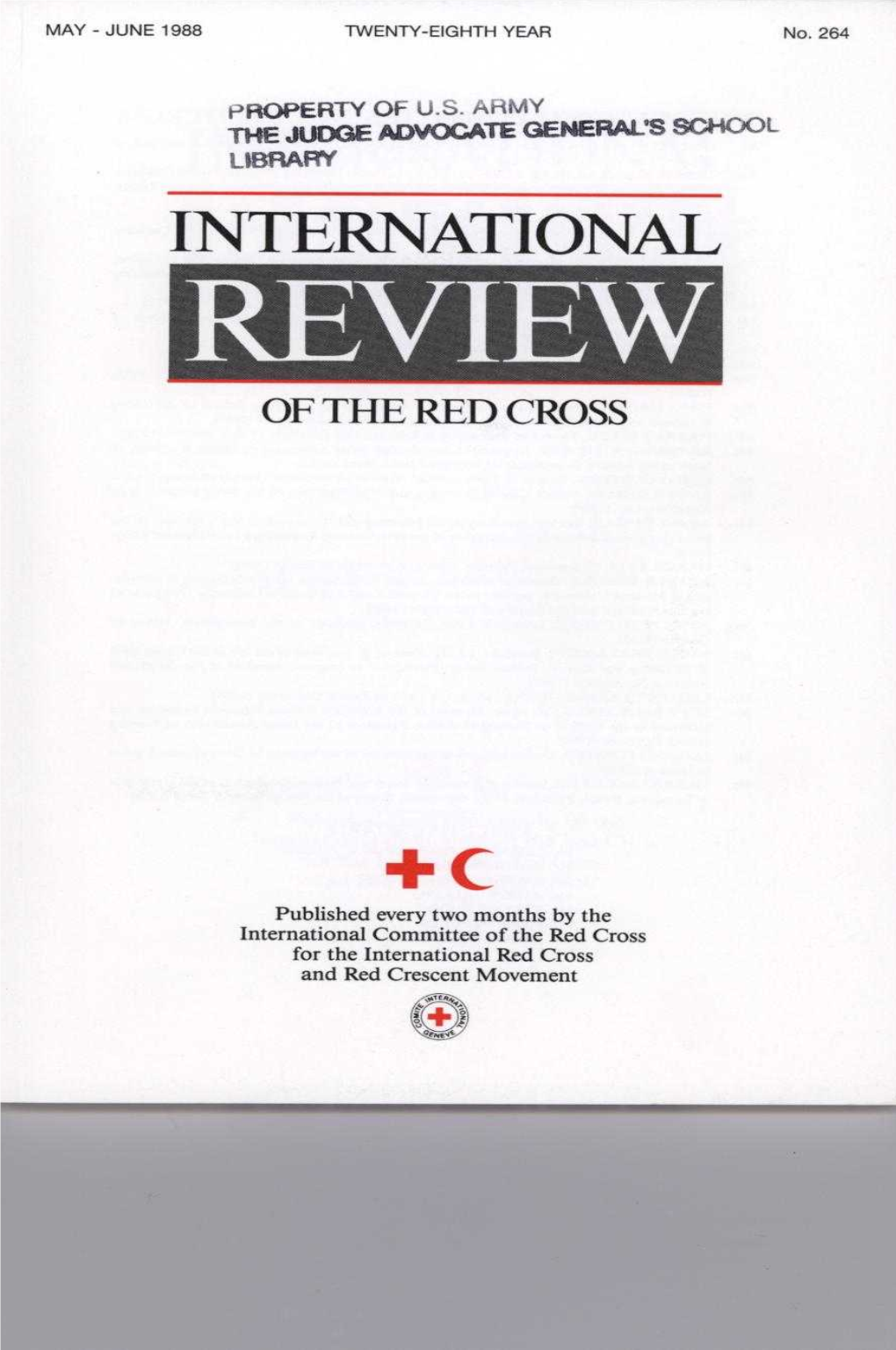 International Review of the Red Cross, May-June 1988, No