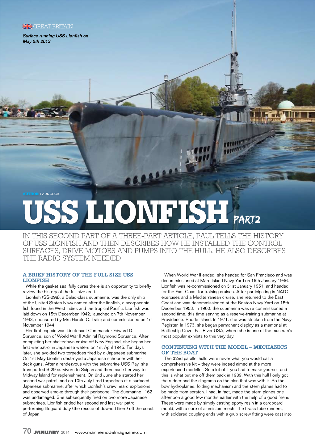 USS Lionfish on May 5Th 2013