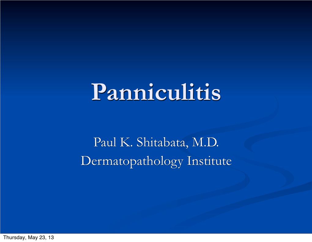 Panniculitis