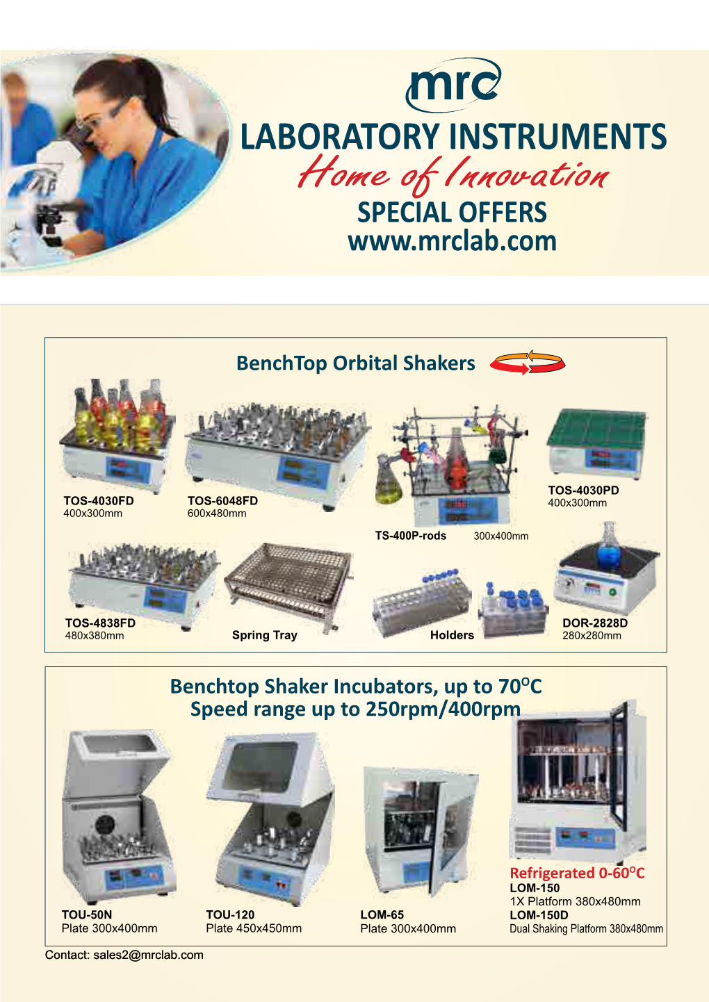 LABORATORY INSTRUMENTS Home of Innovation SPECIAL OFFERS