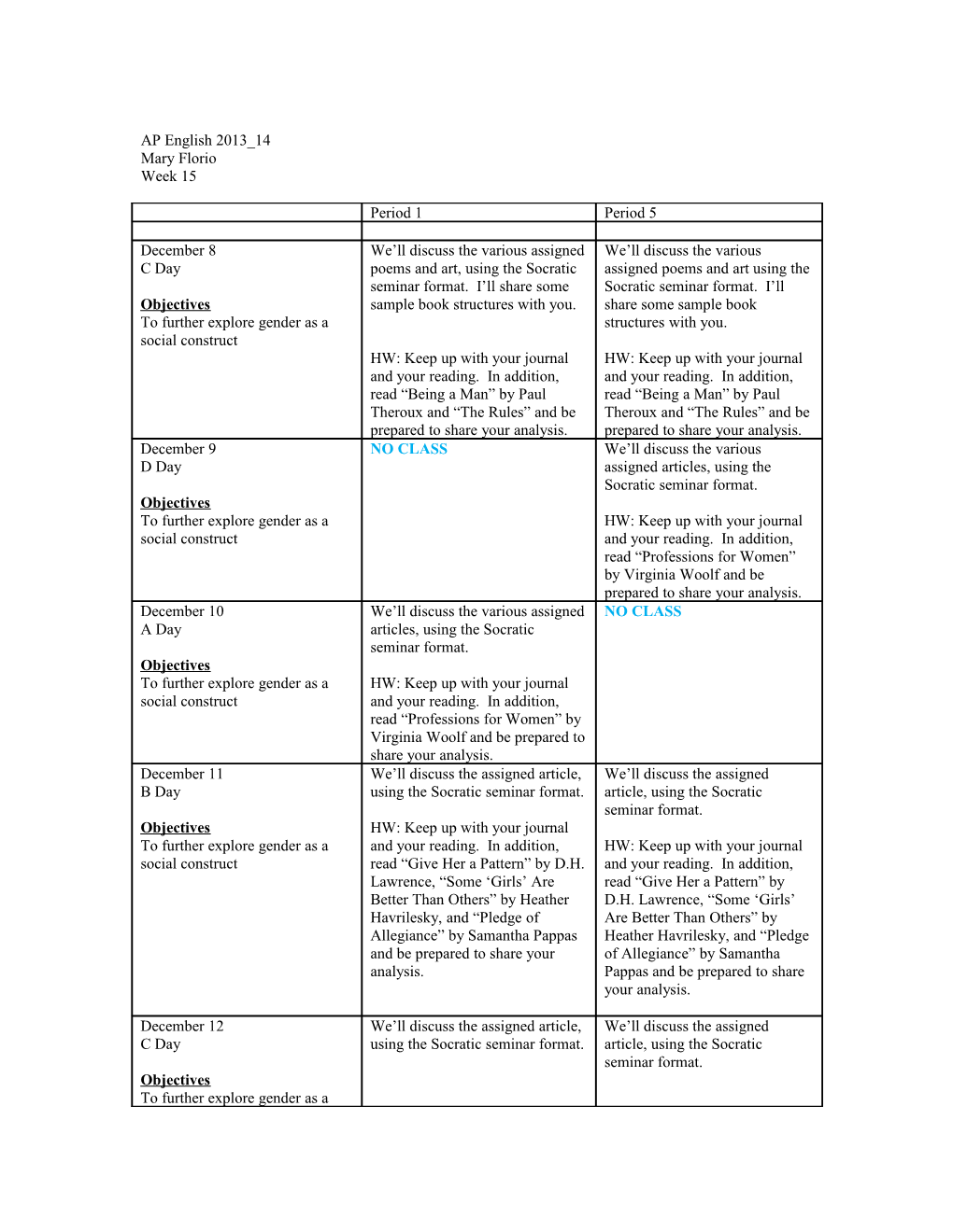 AP Language and Composition s9