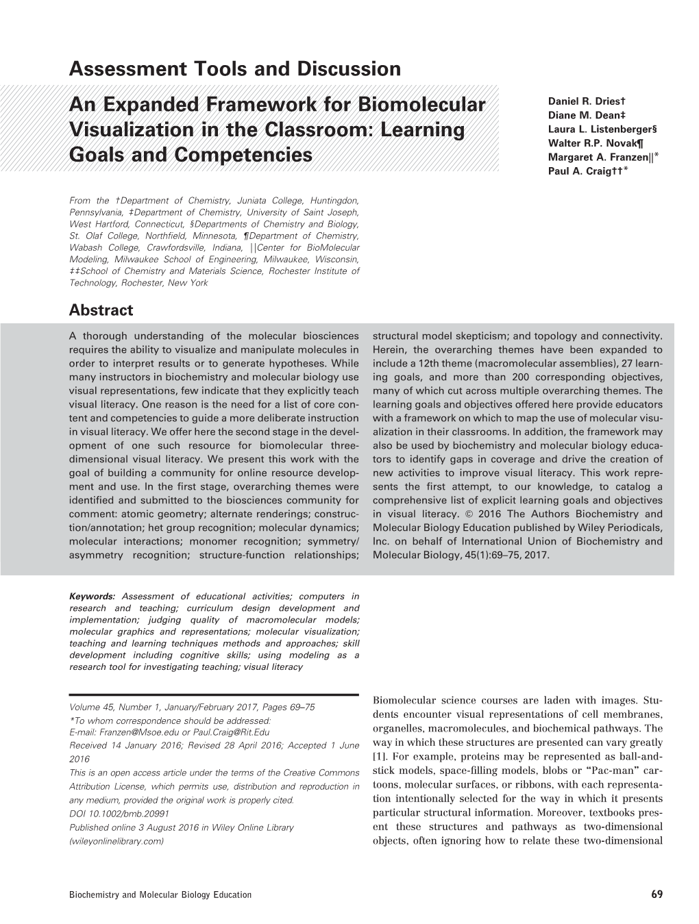 An Expanded Framework for Biomolecular Visualization in The