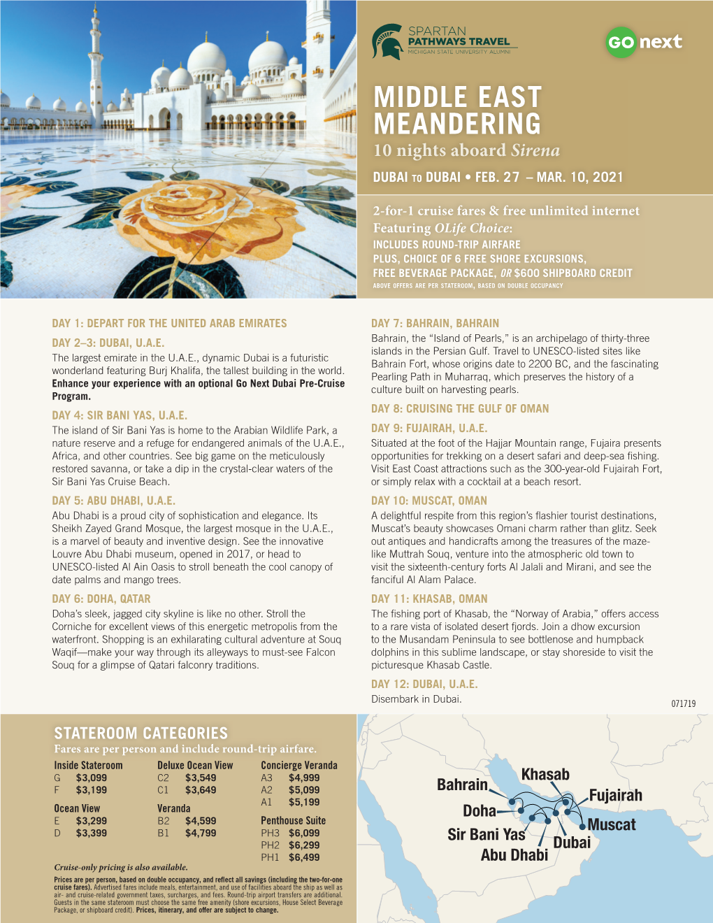 MIDDLE EAST MEANDERING 10 Nights Aboard Sirena