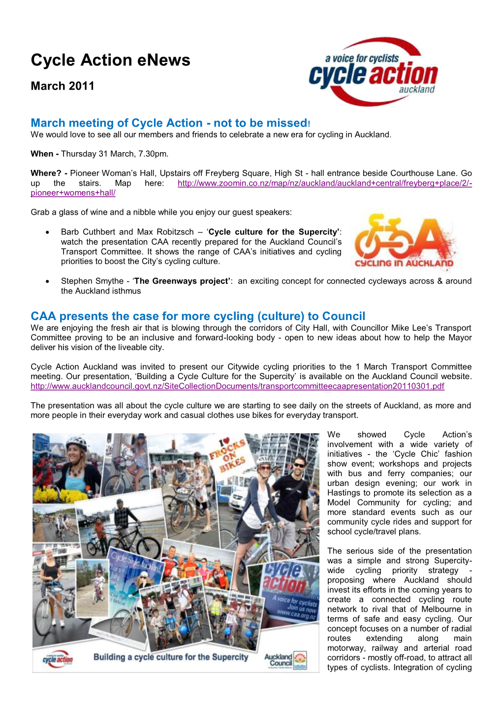 Cycle Action Enews