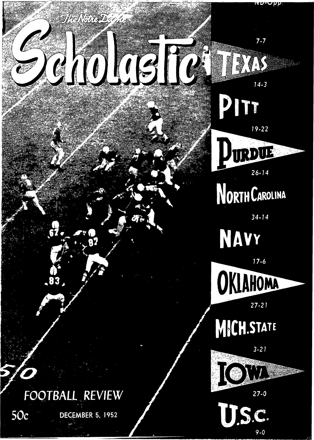 Notre Dame Scholastic Football Review