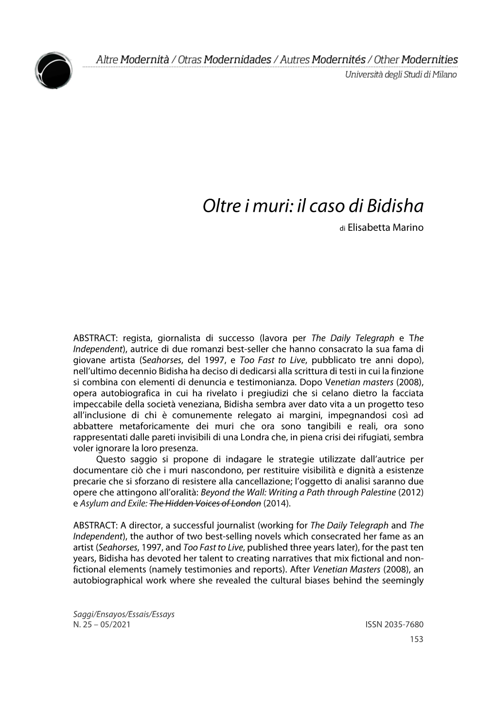 Il Caso Di Bidisha