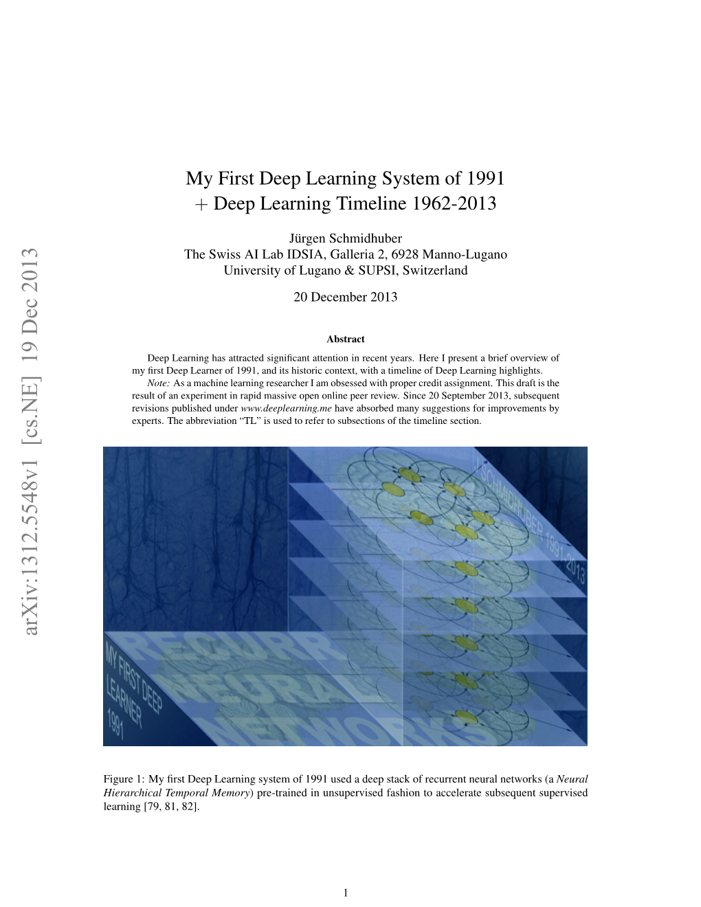 My First Deep Learning System of 1991+ Deep Learning Timeline