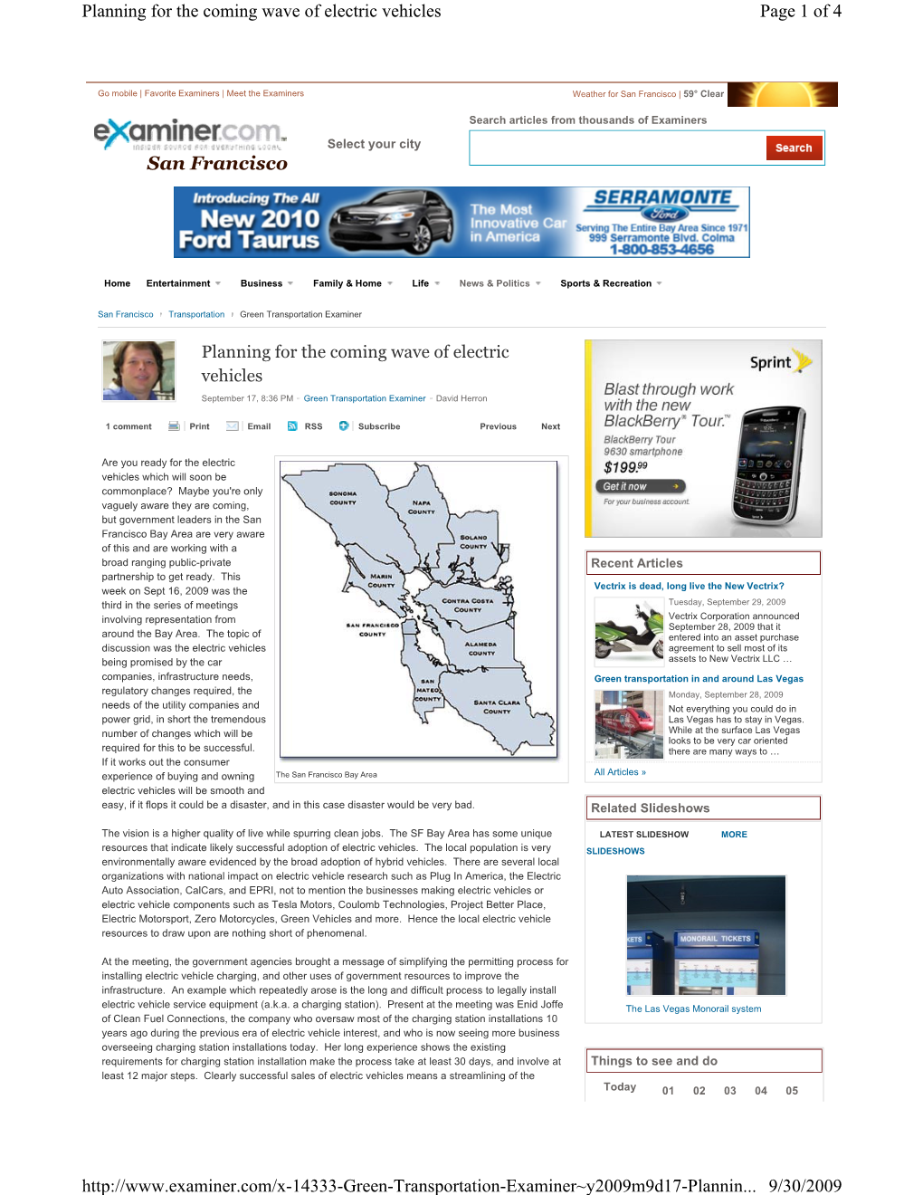 Planning for the Coming Wave of Electric Vehicles Page 1 of 4