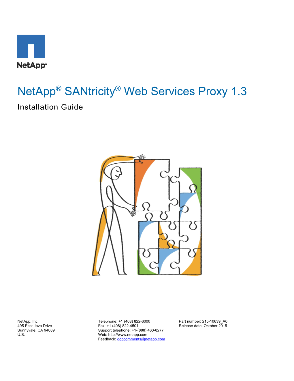 Netapp Santricty Web Services Proxy 1.3 Install Guide