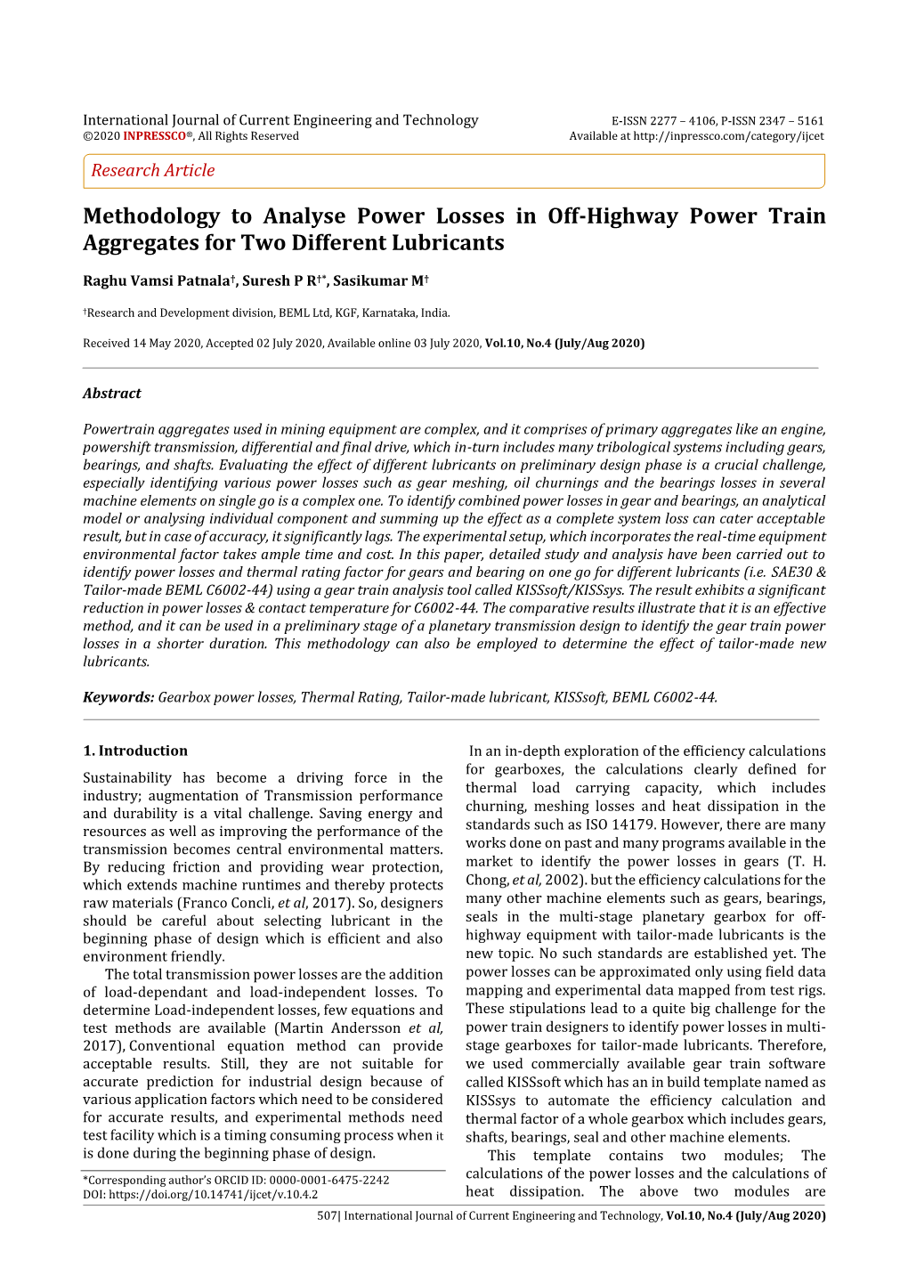 Methodology to Analyse Power Losses in Off-Highway Power Train Aggregates for Two Different Lubricants