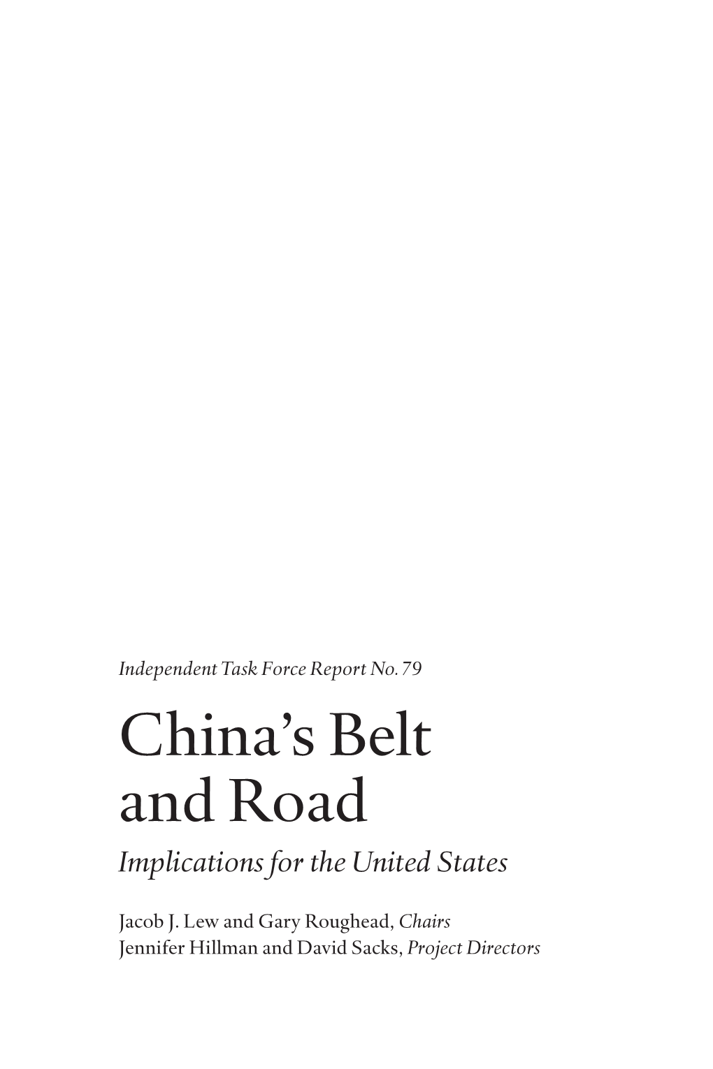 China's Belt and Road