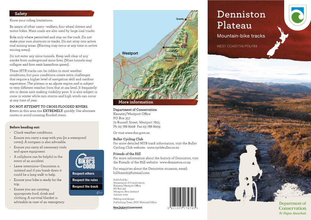 Denniston Plateau Mountain-Bike Tracks Brochure