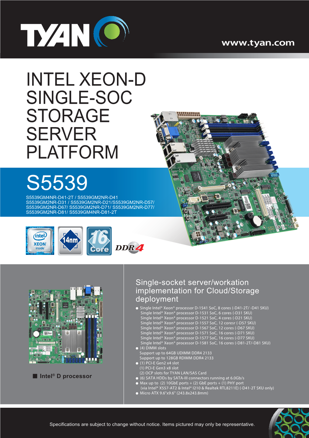 Intel Xeon-D Single-Soc Storage