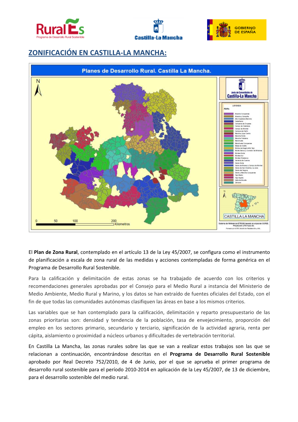 Zonificacion Castilla-La Mancha