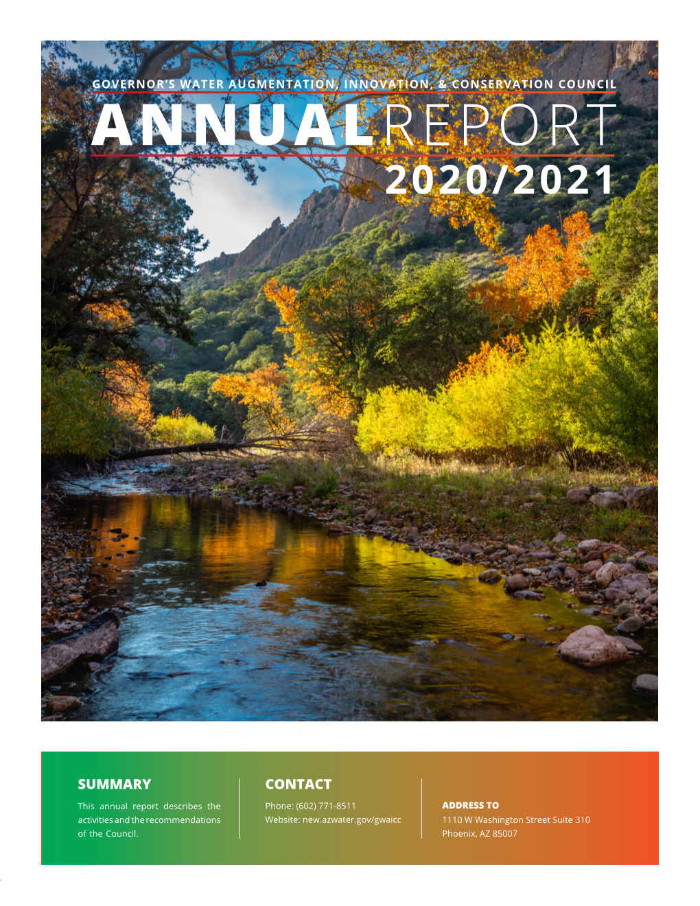 Annual Report 2021 Annual Report 2021 TABLE of CONTENTS