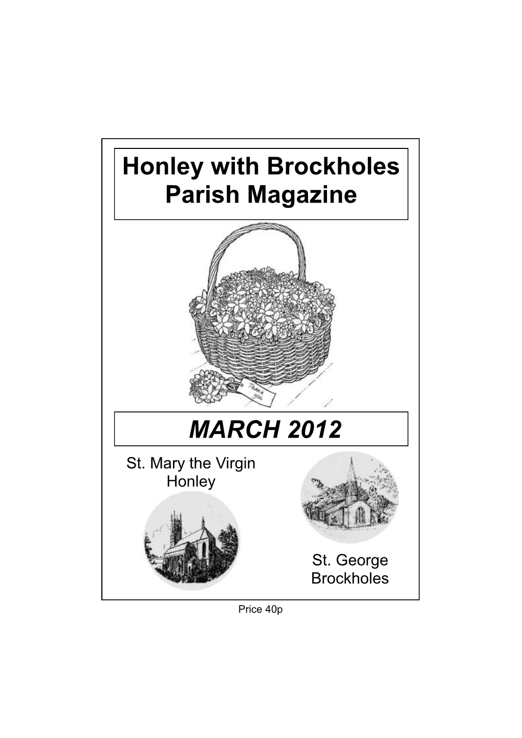 MARCH 2012 Honley with Brockholes Parish Magazine