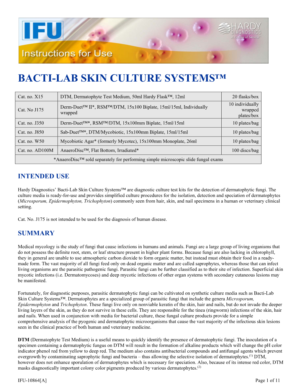 Bacti-Lab Skin Culture Systems™
