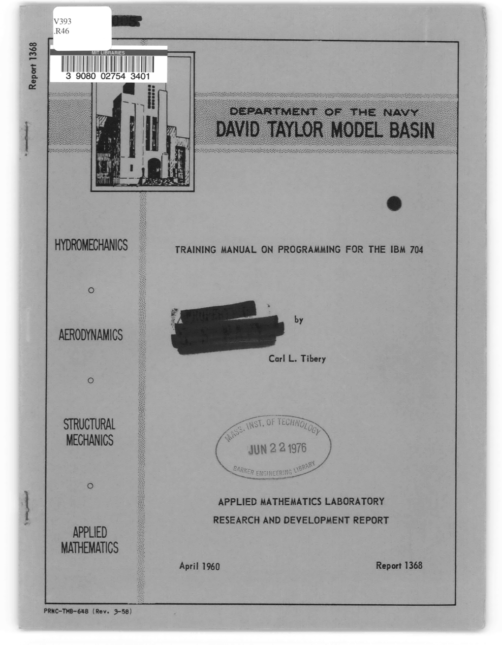 Training Manual on Programming for the Ibm 704