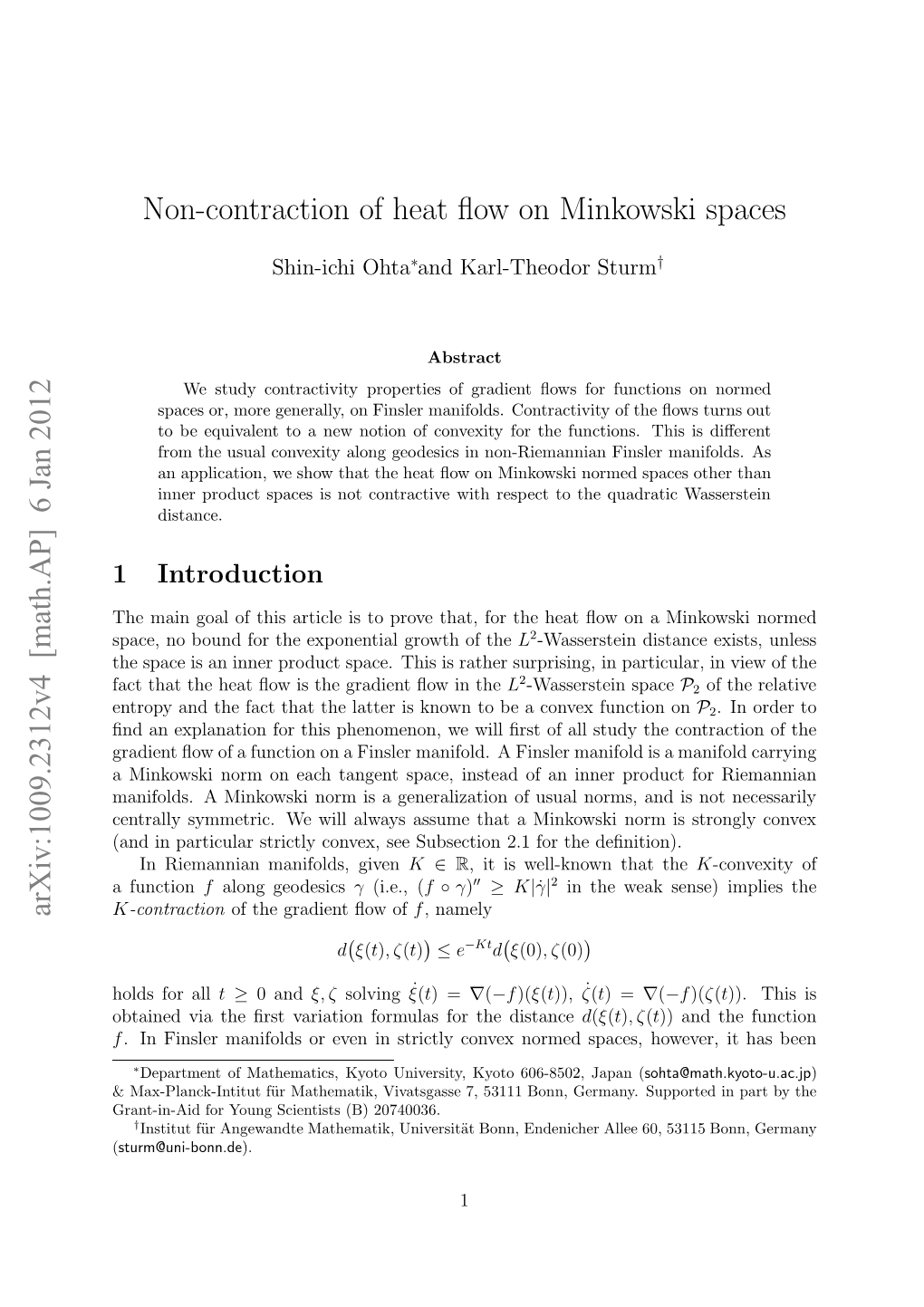 Non-Contraction of Heat Flow on Minkowski Spaces