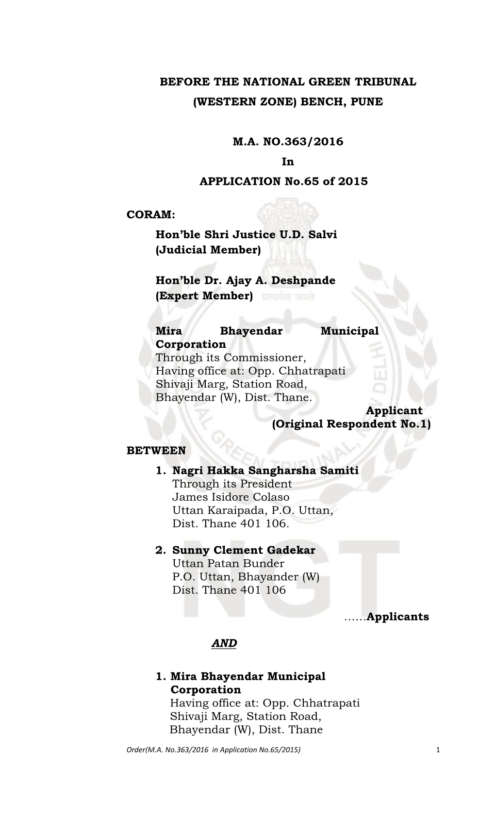 Mira Bhayendar Municipal Corporation NGT Order MSW