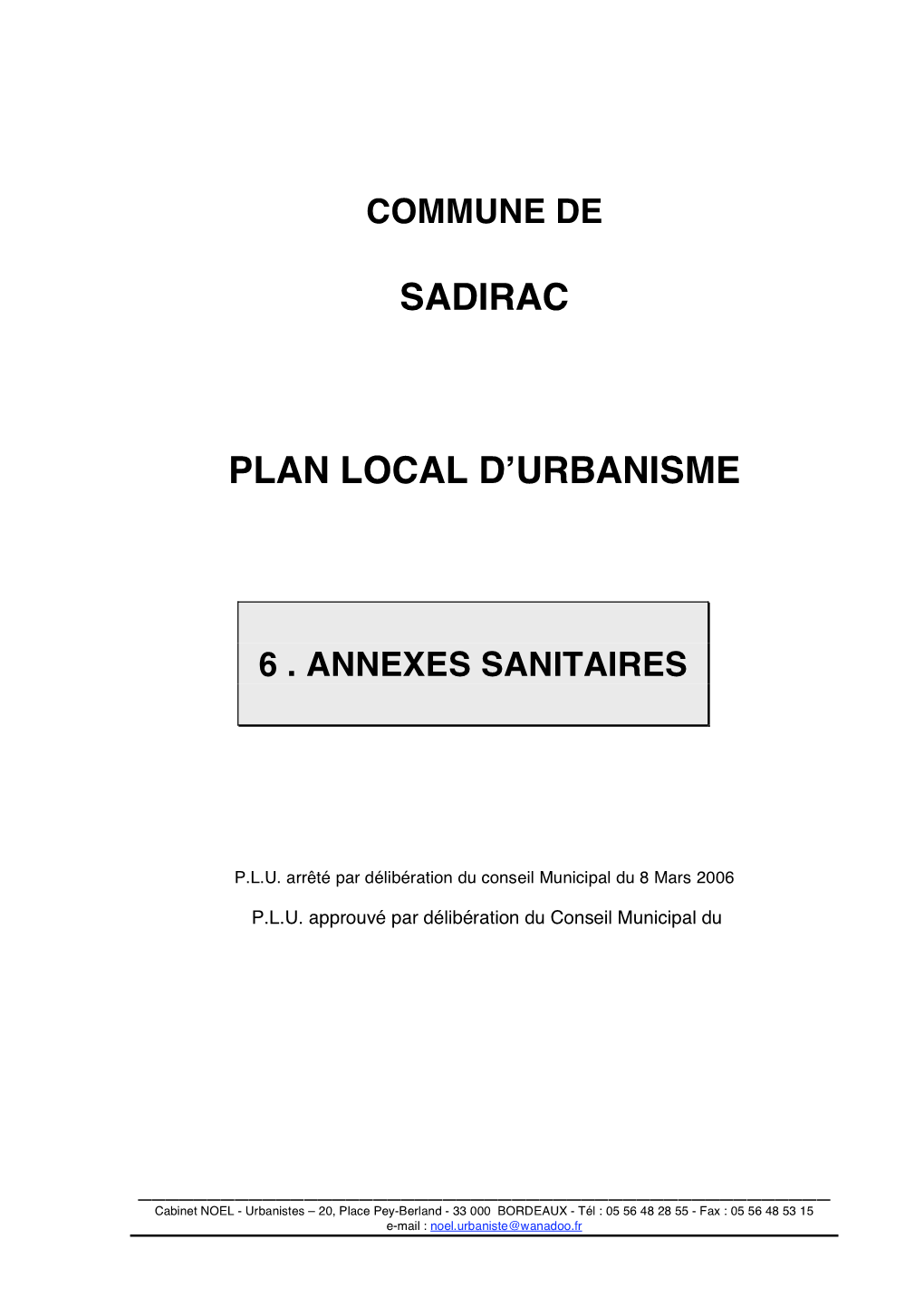 Sadirac Plan Local D Urbanisme